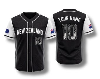 New Zealand Baseball Jersey Custom Name Number Shirt, Soccer Fan Gift 2026