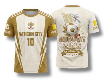 Vatican City Soccer Fan Shirt 2026, Custom Name Number Jersey, Football T Shirt