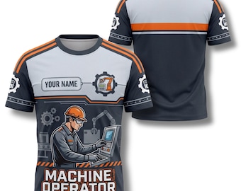Personalized Machine Operator Shirt, Custom Factory Worker Tee, Industrial Production Top