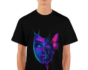 T-shirt grafica con faccia di farfalla – Dinos Streetwear
