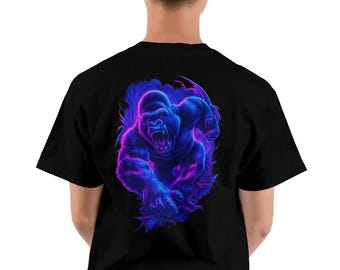Maglietta grafica Neon Gorilla – Cotone leggero, streetwear urbano