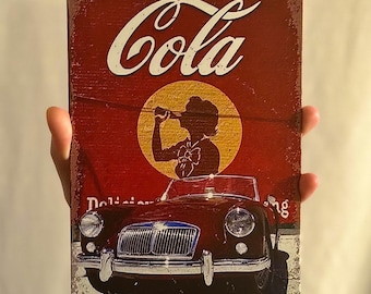 Nostalgic retro vintage retro Coca Cola metal sign retro wall sign vintage nostalgia wall art  retro gift for friend room kitchen decor home
