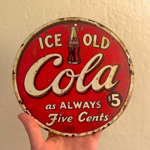Old coca cola sign - Etsy Nederland