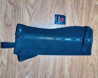 Black Synthetic Suede Half Chaps: Equestrian Riding Gear