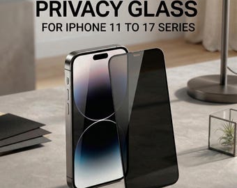 Protector de pantalla de vidrio templado con privacidad para iPhone 11–17 Series