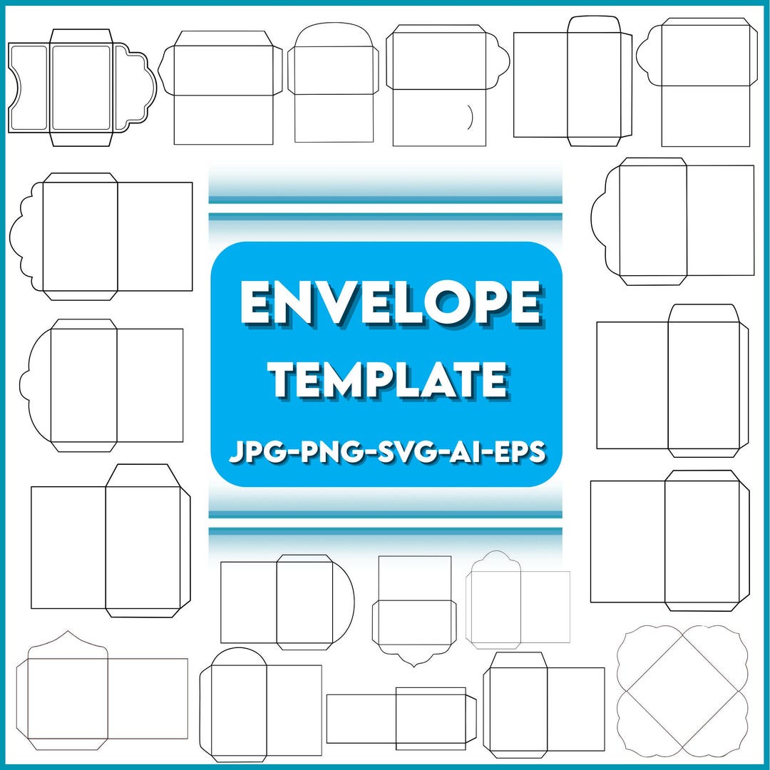 Envelope Template Bundle|envelope SVG Templates |money Envelope Blank ...