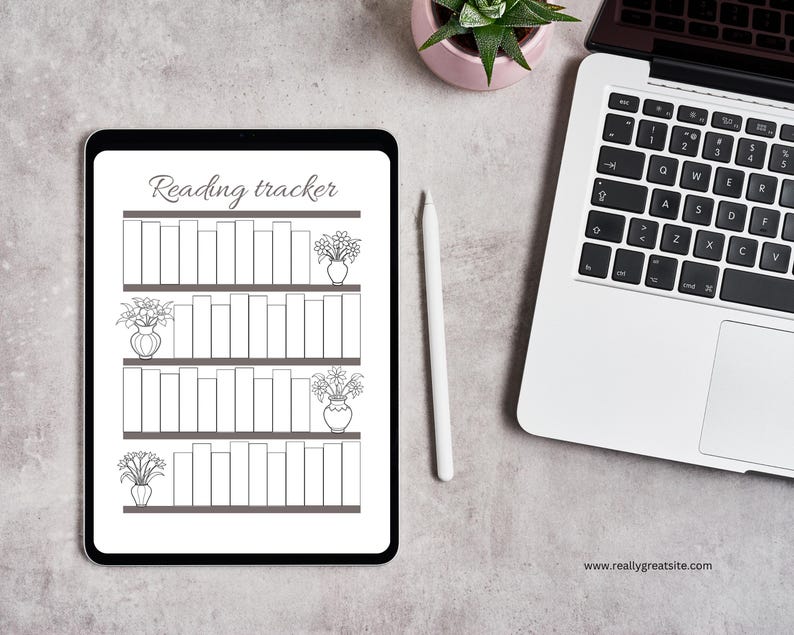 Reading Tracker | Printable Bookshelf Reading Log | Book Tracker | 3 ...