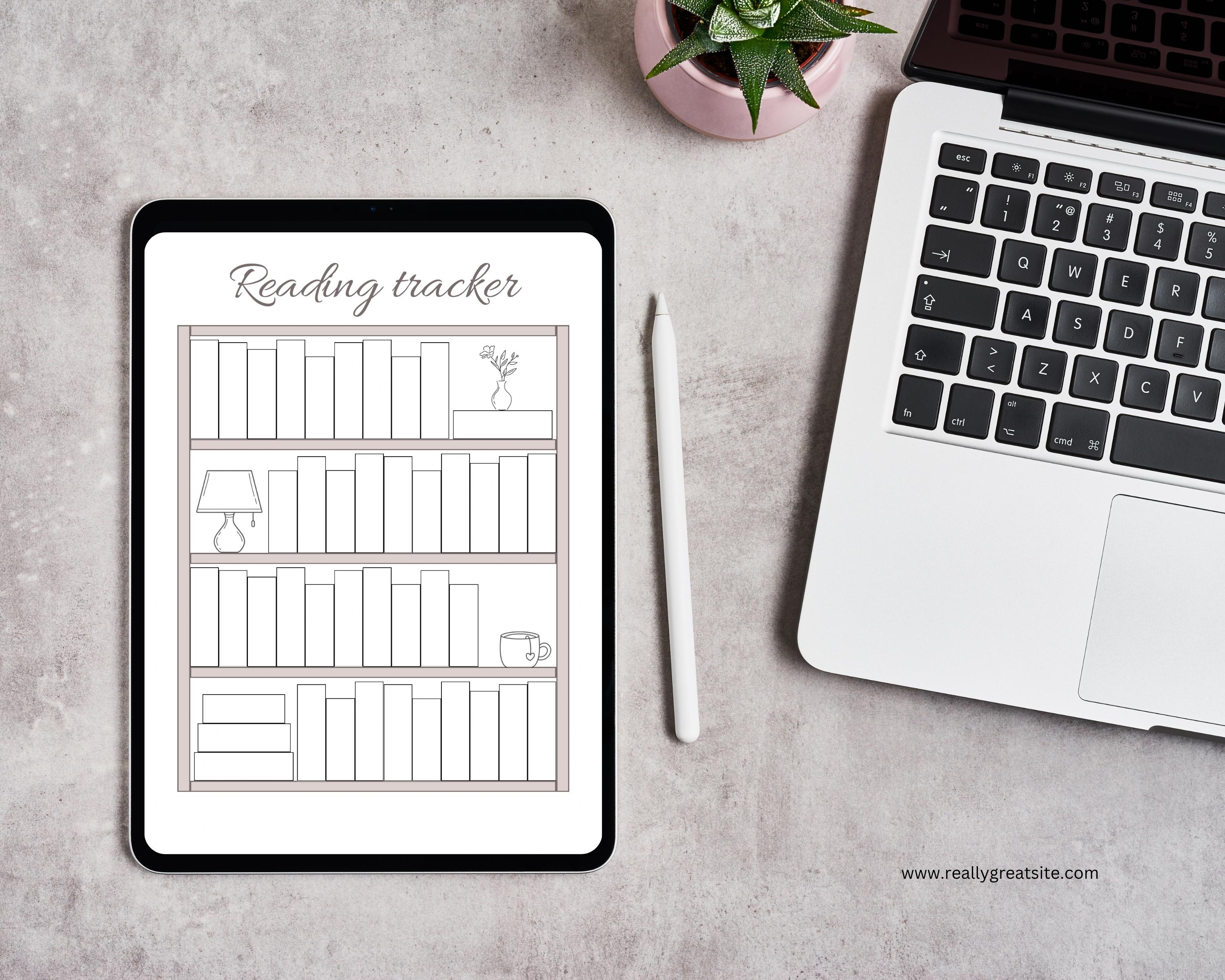 Reading Tracker | Printable Bookshelf Reading Log | Book Tracker | 3 ...