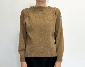 Warm and Sustainable: Organic Knitted Natural Wool Sweater, Knitted sweatshirt, Women's knitwear, Knitted wool jumper, Warm Winter Sweater