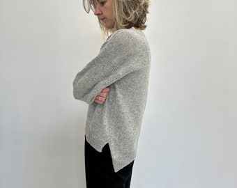 Hand-Knitted Wool Sweater: Organic Knitwear, Asymmetrical Design
