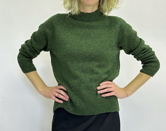 PULL EN LAINE Pull en laine d’agneau tricoté à la main pour femmes, Pull d’hiver, Sweat-shirt tricoté, Pull en laine de base, Tricots pour femmes