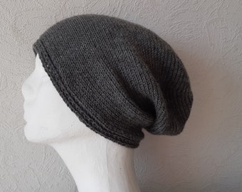 Slouchy Beanie,  Knitted Hat,Slouchy Hat, Mens Hats, Womens Slouchy Hat, Unisex Beanie.More colors.