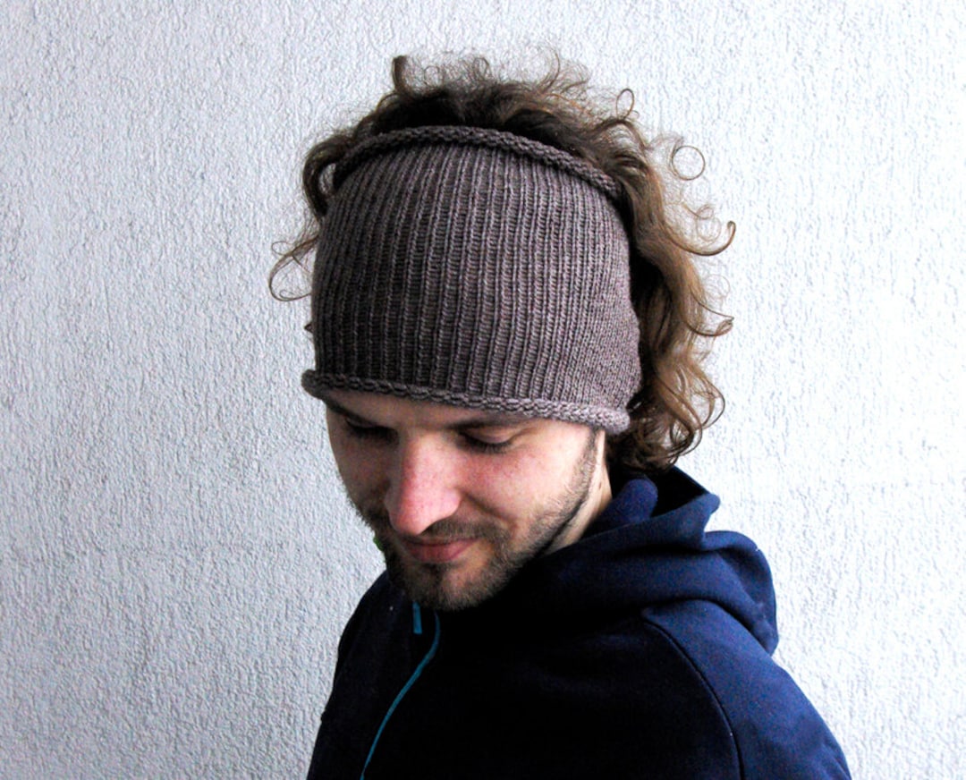 Buy Knitted Mens Headband Hat Guys Knit Hair Wrap Unisex Adults