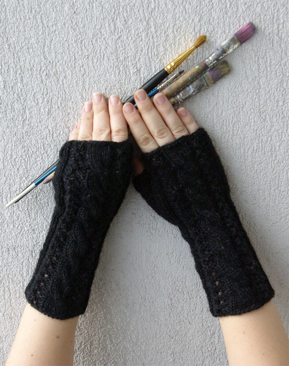 Handstulpen Damen Lange Fingerlose Handschuhe Damen Produktbild-Vorschau 6