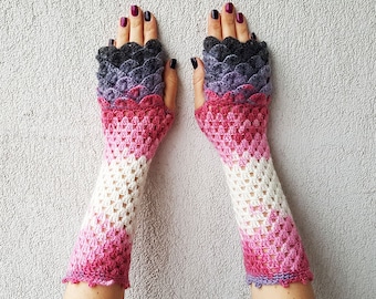 Guantes Dragon Guantes sin dedos Calentadores de brazos