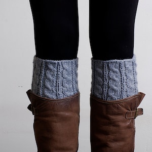 Poignets de bottes en tricot Jambières Chaussettes de bottes torsadées Poignets de bottes