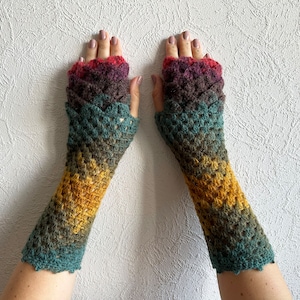 SANS DOIGTS Dragon Gloves, Mitaines pour femme, Manchettes Gants chauds