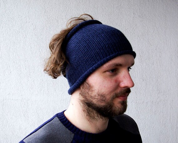 Knitted Mens Headband Hat Guys Knit Hair Wrap Unisex Adults Etsy