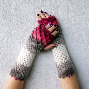 Fingerless dragon gloves arm warmers Dragon scale gloves image 1