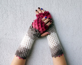 Fingerless dragon gloves arm warmers Dragon scale gloves