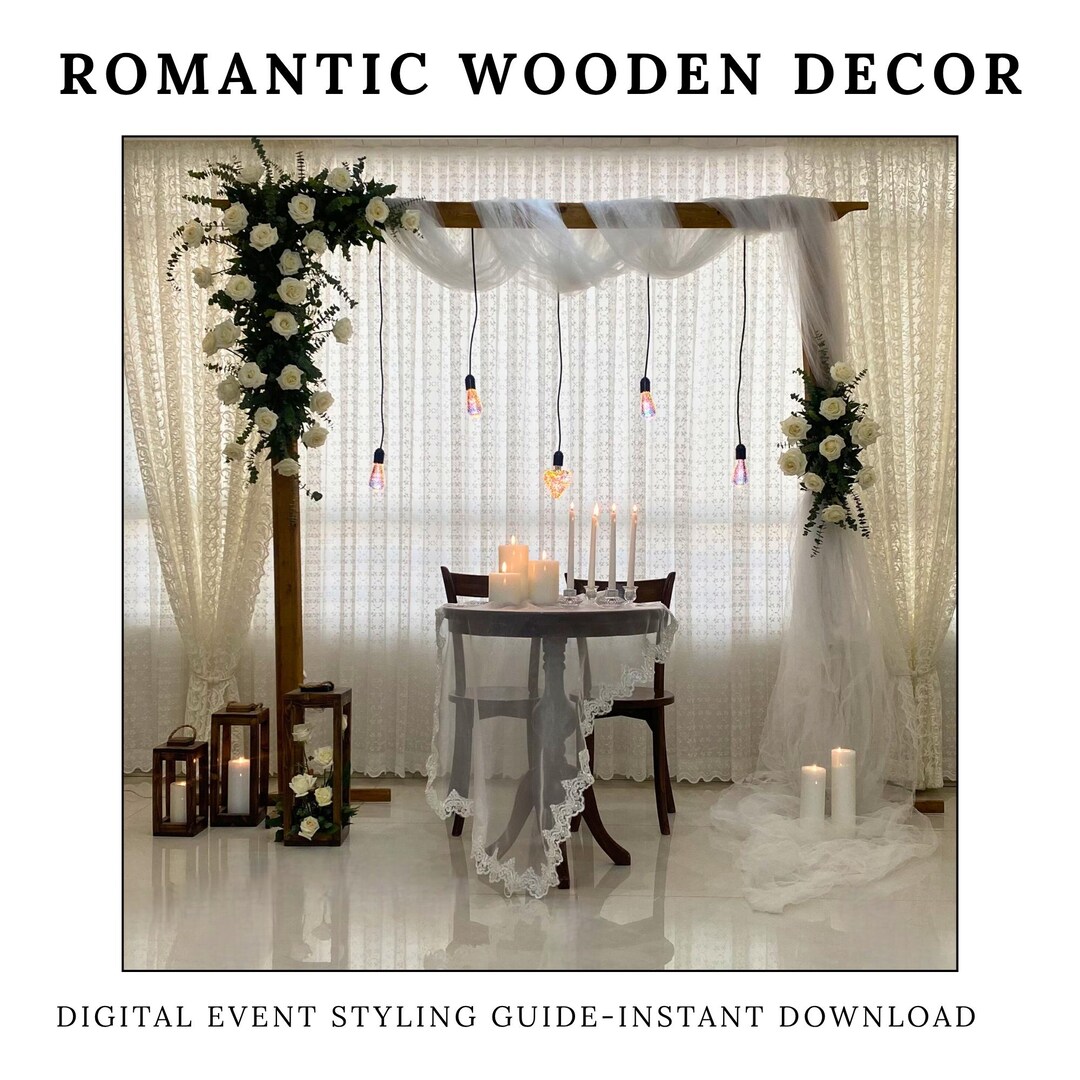White Wedding Backdrop | Digital Event Styling Guide | Instant Download ...