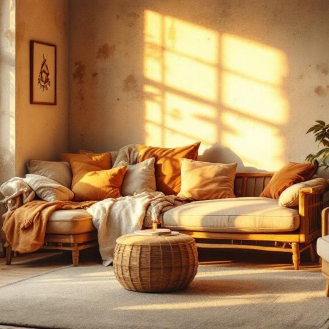 Rustic Golden Rustic Golden Interior With Warm Natural Light – Cozy Professional ...