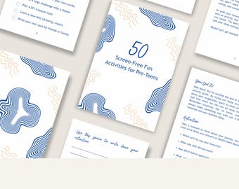 50 schermvrije activiteiten voor pre-tieners | Afdrukbaar activiteitenpakket voor kinderen | Leuke ideeën voor binnen en buiten