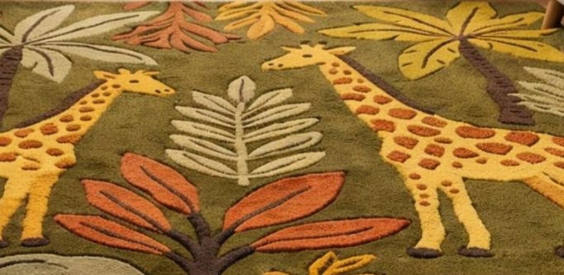 Anteater Rug Hand Tufted Jungle Animal Rug, Safari Nursery Decor - Etsy