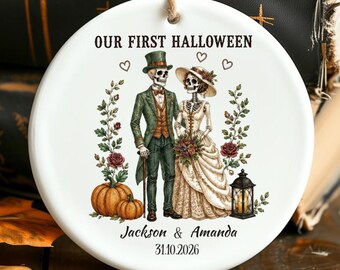Personalized Halloween Spooky Party Favor Ornament Gift: Halloween Gothic Wedding Ornament Gift