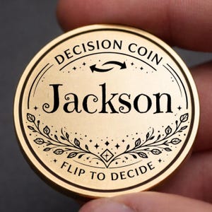 Personalized Couples Decision Flip a Coin Gift: Custom Decision Maker Coin for Couple