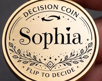 Personalized Decision Coin: Him or Her Anniversary Birthday Gift For Flip Decision Coin