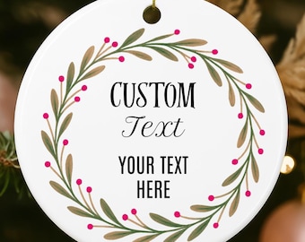 Custom Design Ornament Christmas Ornament 2026: Personalized Company Logo Ceramic Ornament