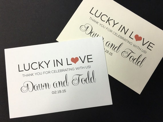 lucky in love personalized lottery ticket favor envelope personalized lottery tickets