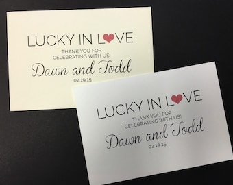 Lucky In Love - Personalized Lottery Ticket Favor Envelope