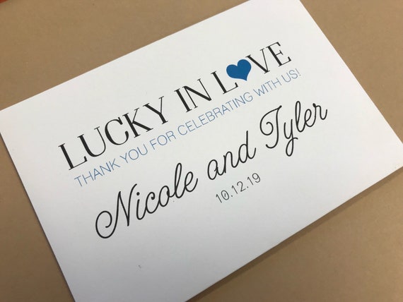 lucky in love personalized lottery ticket favor envelope personalized lottery tickets