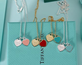 Tiffany-ketting, liefdesketting, zilveren ketting, geschenkdoos, cadeau voor haar, het beste cadeau