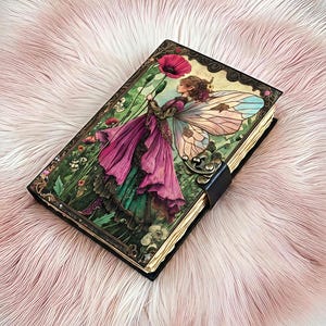 Grimorio de hadas de cuero, grande y hecho a mano, de 400 páginas, libro de hechizos de sombras en blanco, páginas con bordes irregulares hechas a mano, regalo perfecto para seres queridos.