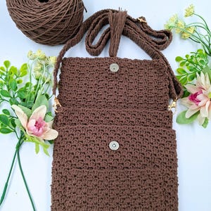 Crochet Phone Bag Pattern: Boho Crossbody with Pocket and Compartment (PDF) image 4