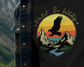 Protect Our Wildlife • Nature Graphic Tee • Wildlife Conservation T-Shirt • Hiking Camping • Environmental Activist Apparel