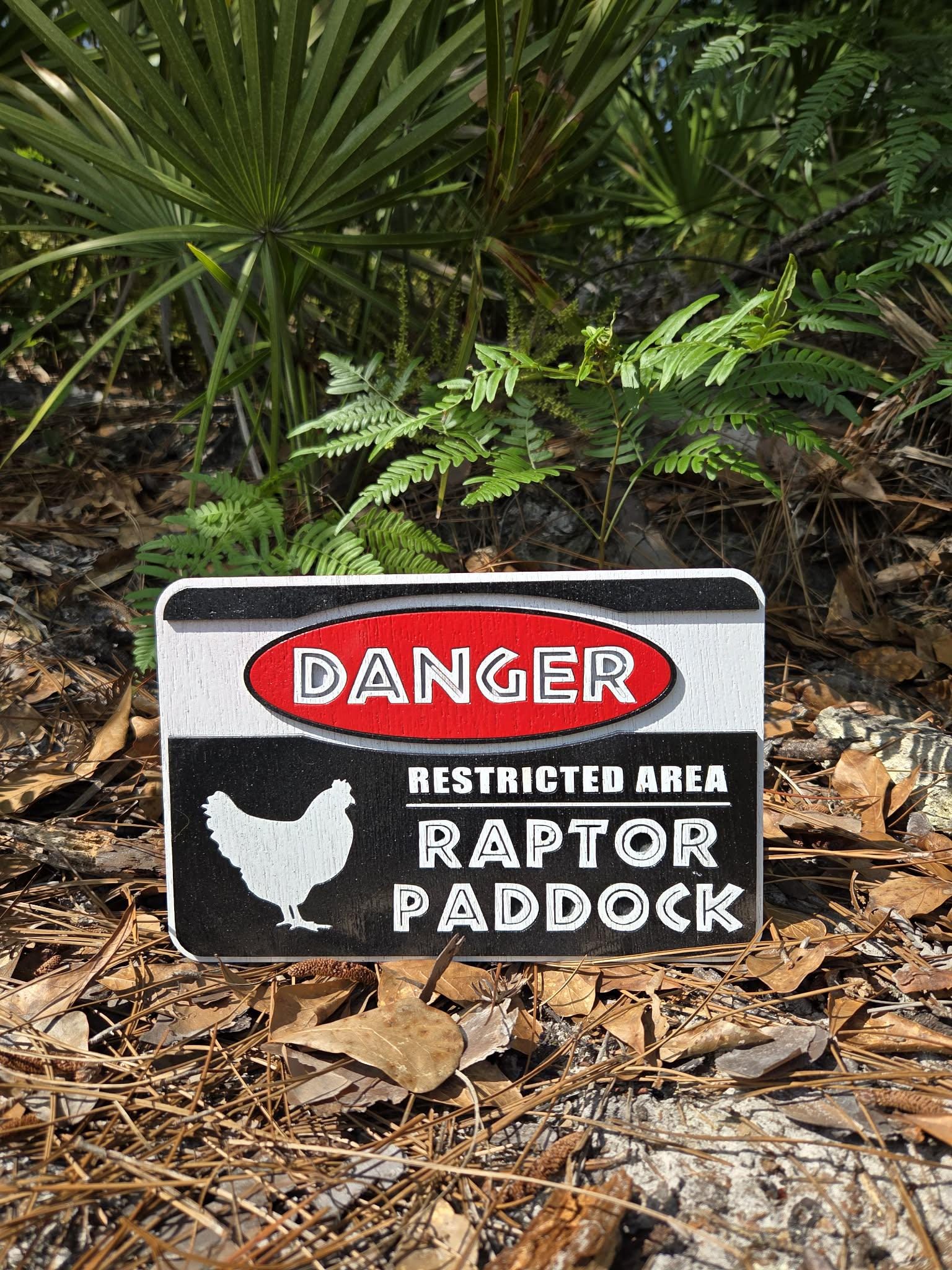 Raptor Paddock Chicken Coop Sign - Etsy