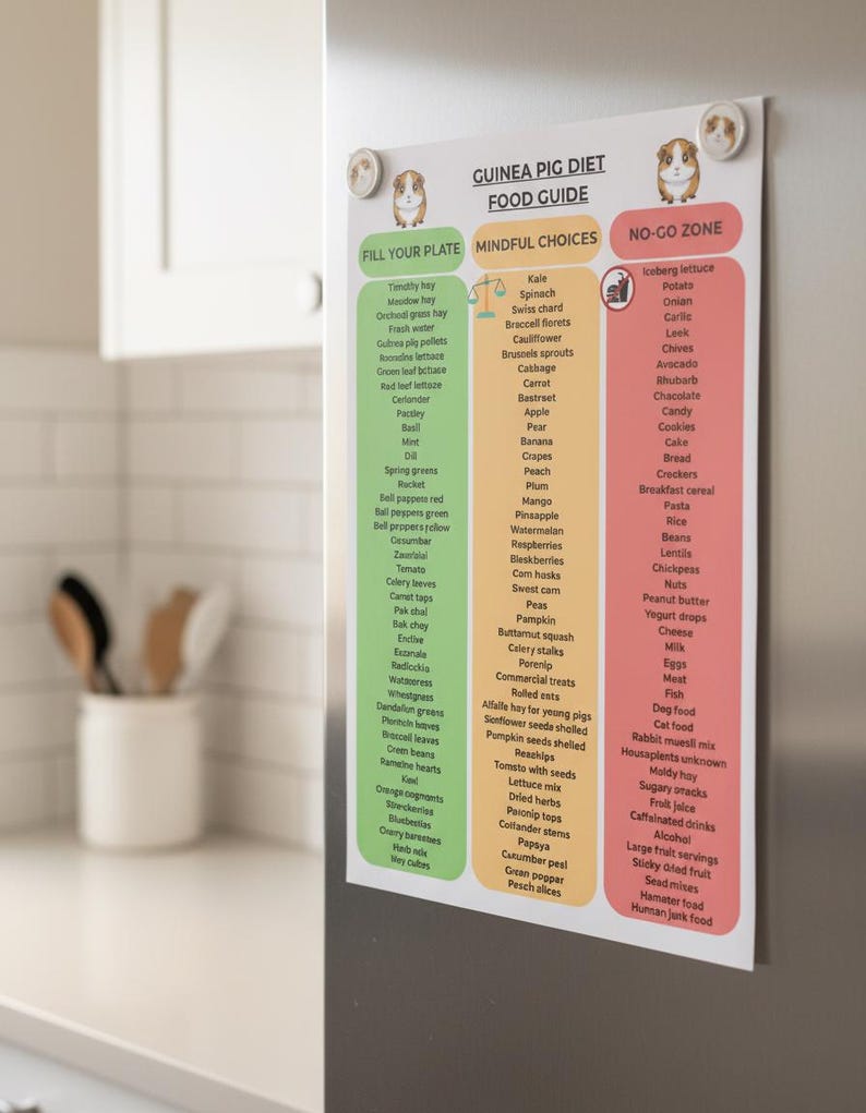 Guinea Pig Diet Food Guide | Healthy Cavy Feeding Chart (PDF Download ...
