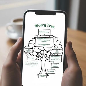 CBT Worry Tree Printable for Kids: Anxiety & Decision Worksheet (A4 ...