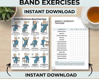 Resistance Band Chair Exercises for Seniors | Printable Workout (PDF Download)