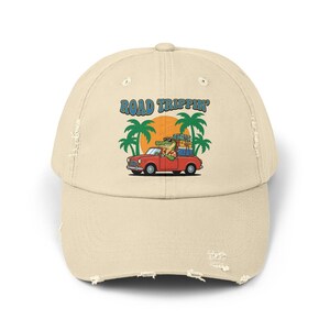 Road Trippin' Gator Convertible Hat | Vintage Beach Palm Tree Sunset Cap