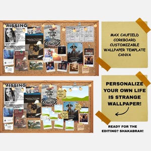 Life Is Strange Max's Corkboard Wallpaper: Canva Template (Digital Product)