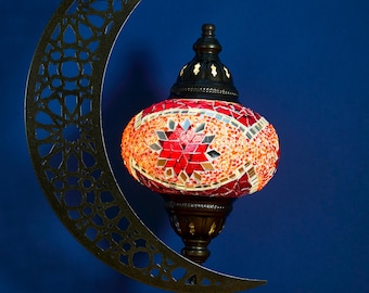 Moon Mosaic Table Lamp