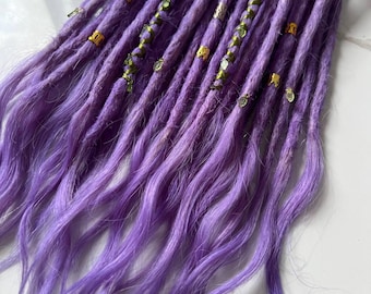 35 Human Hair Dreadlocks extension blonde crochet soft ends natural dreads