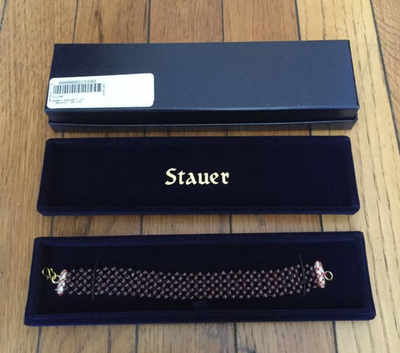 Stauer Garnet Garland Bracelet - image 4