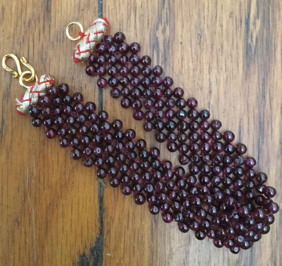 Stauer Garnet Garland Bracelet - image 1