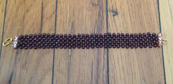 Stauer Garnet Garland Bracelet - image 2